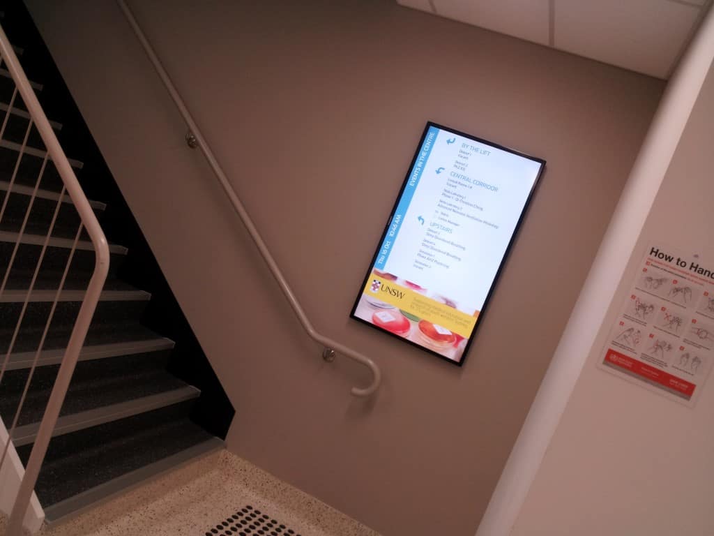 Digital Wayfinding Solutions UNSW Stairs