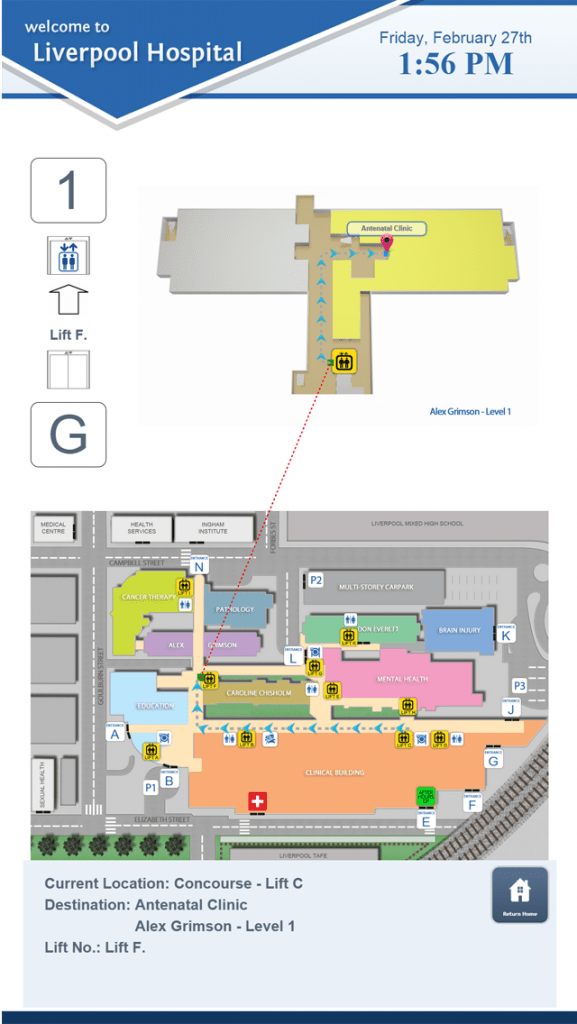 Digital Wayfinding Hospital Routing