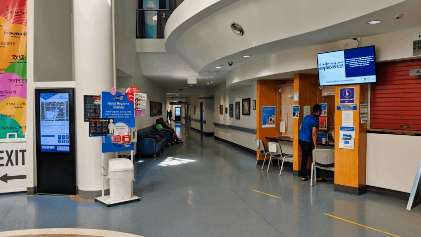 Digital Wayfinding Solutions - Bankstown Hospital Main Entrance