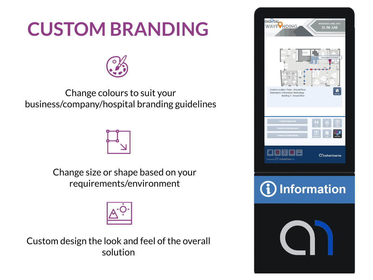 Digital Wayfinding Solutions - Office Building Custom Branding
