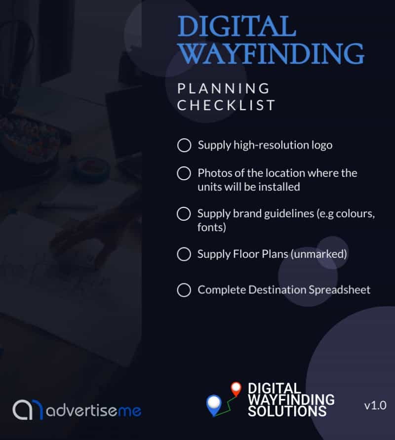 Digital Wayfinding Solutions Digital Wayfinding Planning Checklist